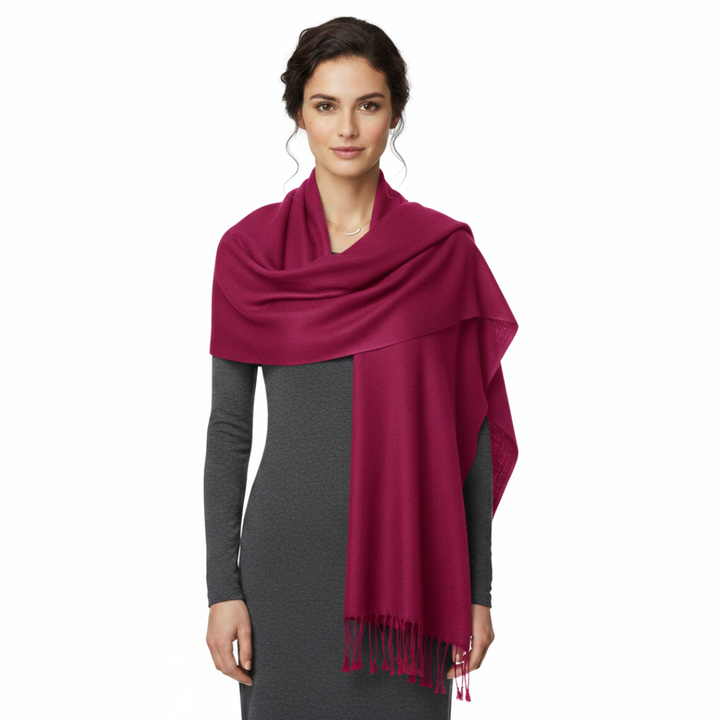 Fuchsia Pure Pashmina Wool Shawl