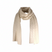 Wool Cashmere Lightweight Cable Knit Exclusive All Season Long Scarf