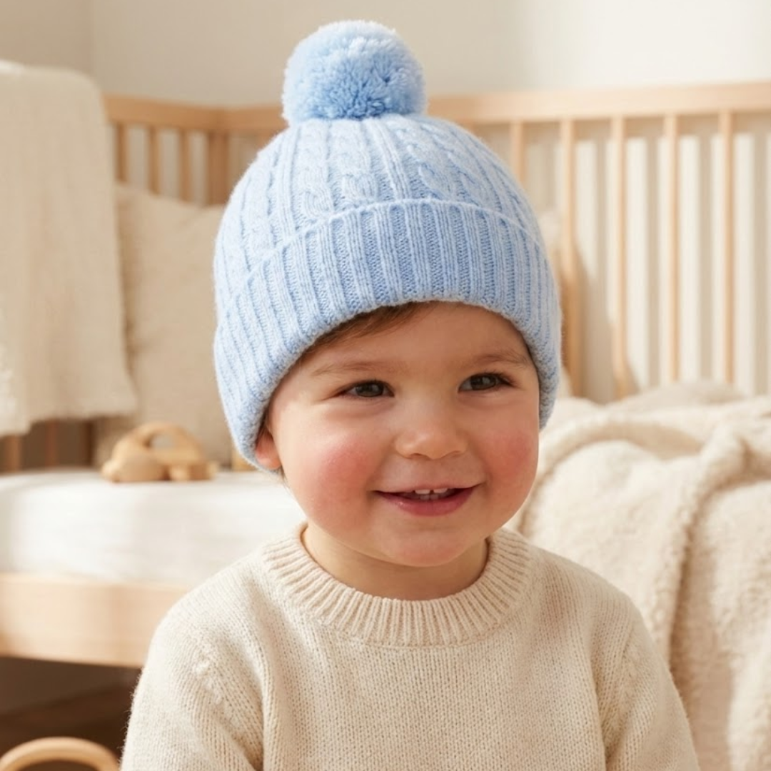 Cashmere Kids Cable Knit Hat