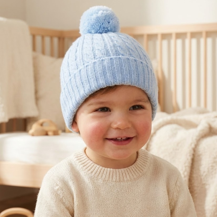 Cashmere Kids Cable Knit Hat