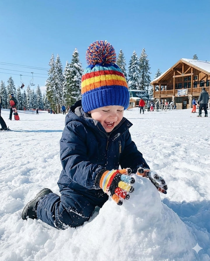 Rainbow Children's Toddler Warm Winter Gloves and Mittens Value packs