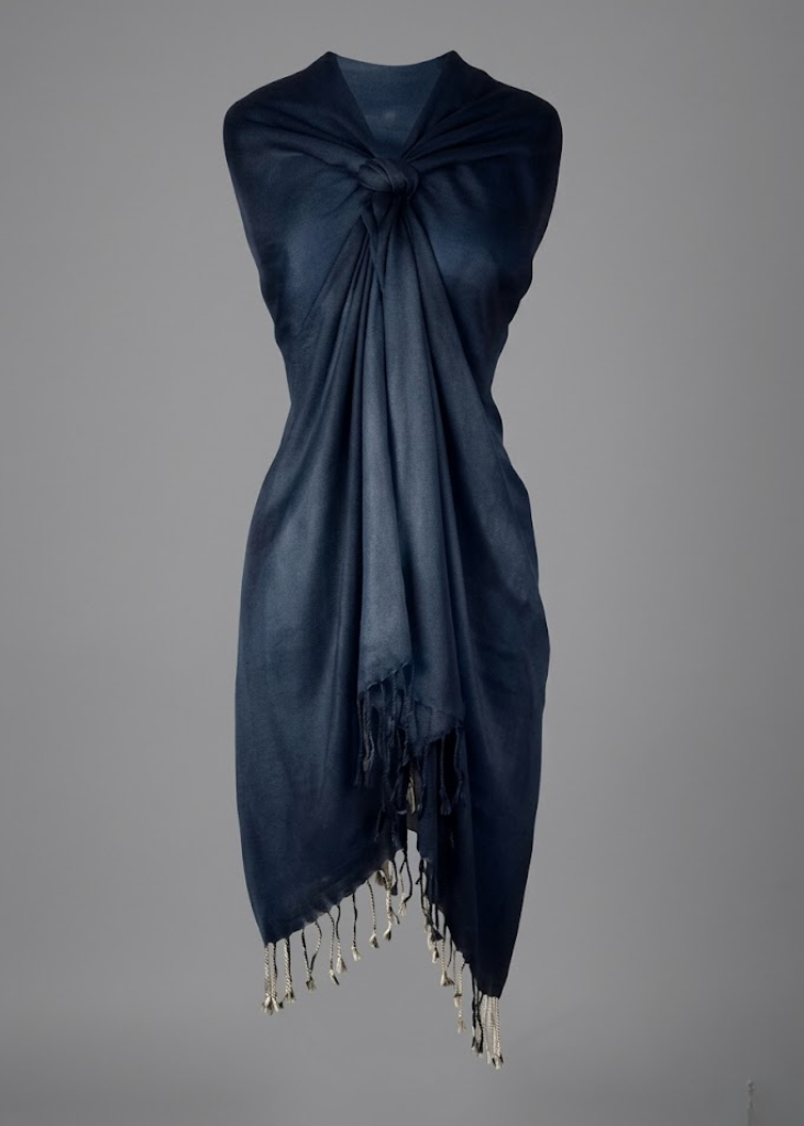 Soft midnight blue pashmina scarf for women stylish shawl for evening and party wear