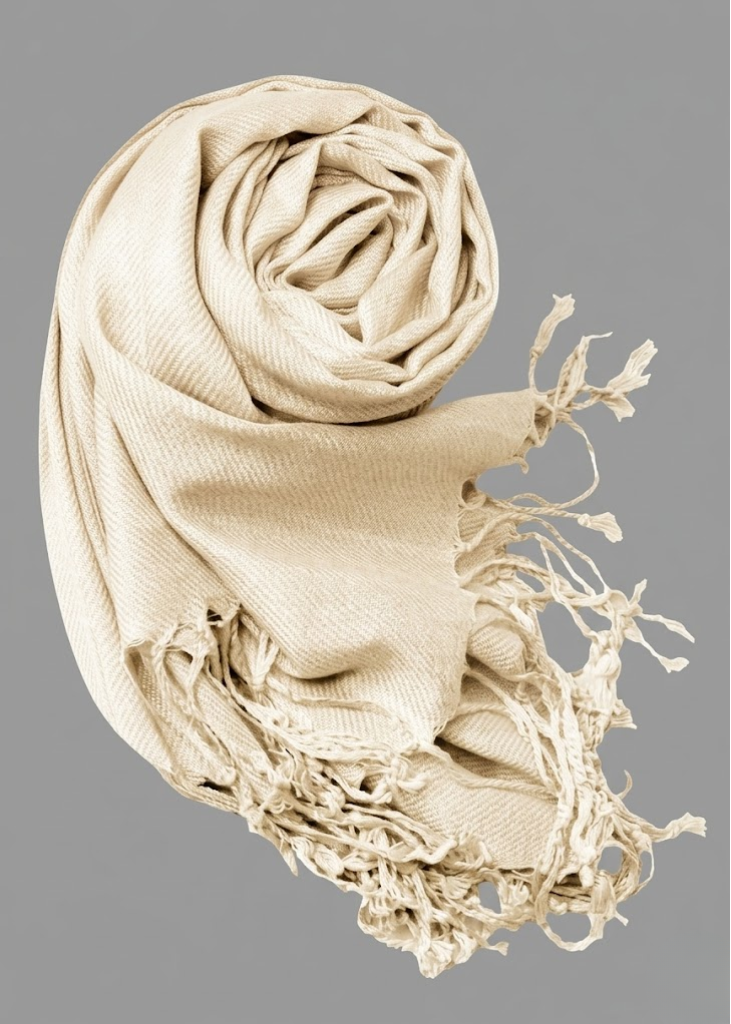 Soft off white pashmina scarf for women stylish shawl for everyday and evening wear