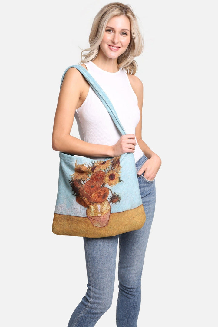 Sunflower Vase 2 In 1 Beach Towel & Tote Bag