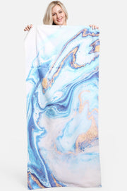 Blue Marble 2 In 1 Beach Towel & Tote Bag