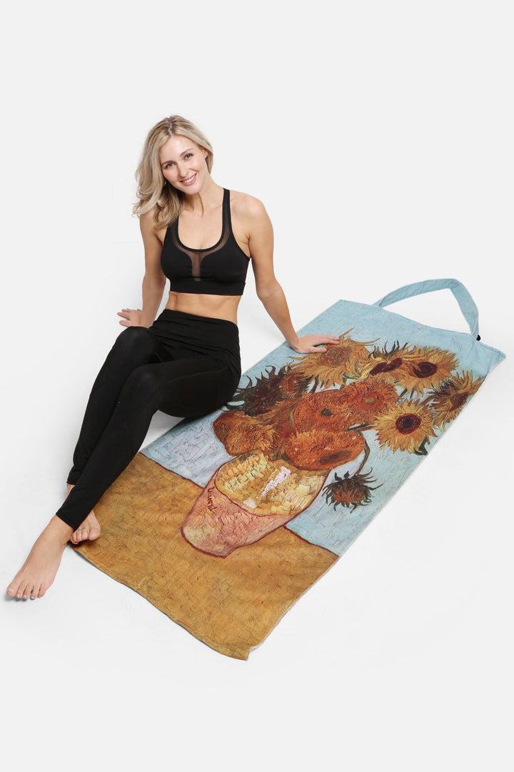 Sunflower Vase 2 In 1 Beach Towel & Tote Bag