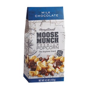 Harry & David Milk Chocolate Moose Munch Popcorn 4.5 Oz Gable Box 6ct Case