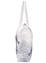 Premium Cotton Canvas Beach Handbags Nautical Seahorse Design Bag