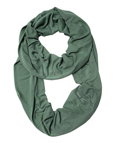 Army Green Peach Couture All Seasons Jersey Woven Cotton Infinity Loop Scarf