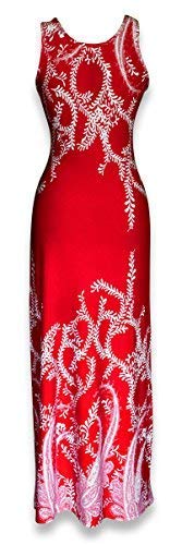 Paisley Print Sleeveless Scoop Neck Maxi Dress