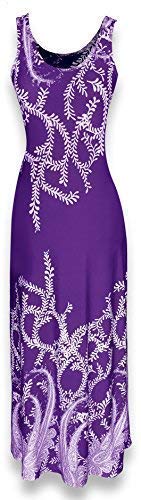 Paisley Print Sleeveless Scoop Neck Maxi Dress