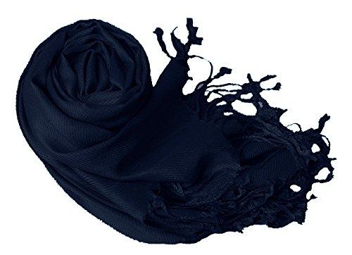 Midnight Blue Pashmina Shawl Wrap Scarf