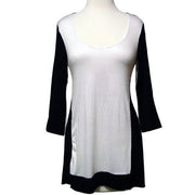 Retro Indie Black & White Hi-low Can You Go Tunic Top