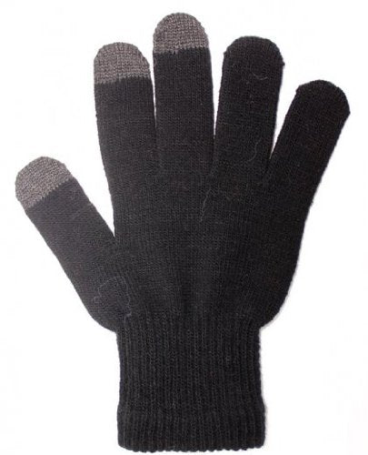 Warm and Snug Touch Screen Gloves-Black/Gray