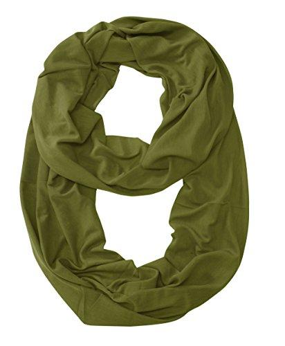 Olive Peach Couture All Seasons Jersey Woven Cotton Infinity Loop Scarf