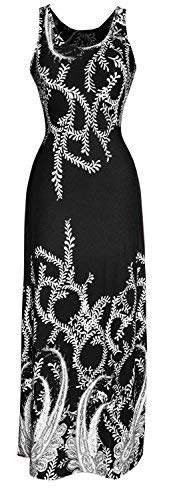 Paisley Print Sleeveless Scoop Neck Maxi Dress