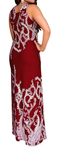 Paisley Print Sleeveless Scoop Neck Maxi Dress