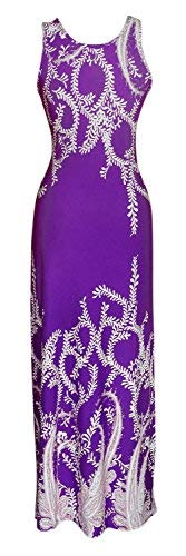 Paisley Print Sleeveless Scoop Neck Maxi Dress
