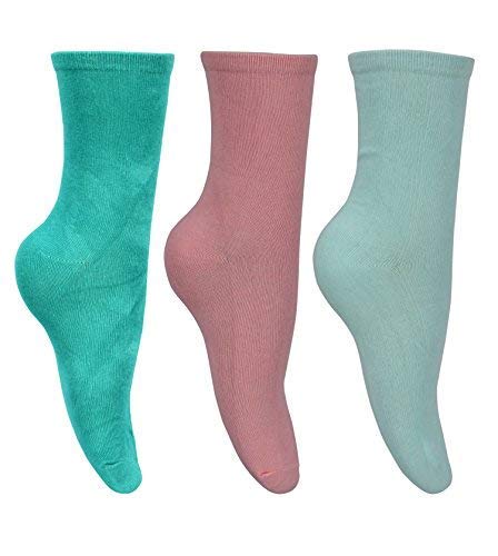 Women Rose Fold Bouquet Cotton Crew Socks Heart 3 Pair Pack Box