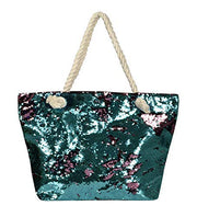 Large Dazzling Sequin Handbag Fashion Glitter Shoulder Shopping Travel Bag