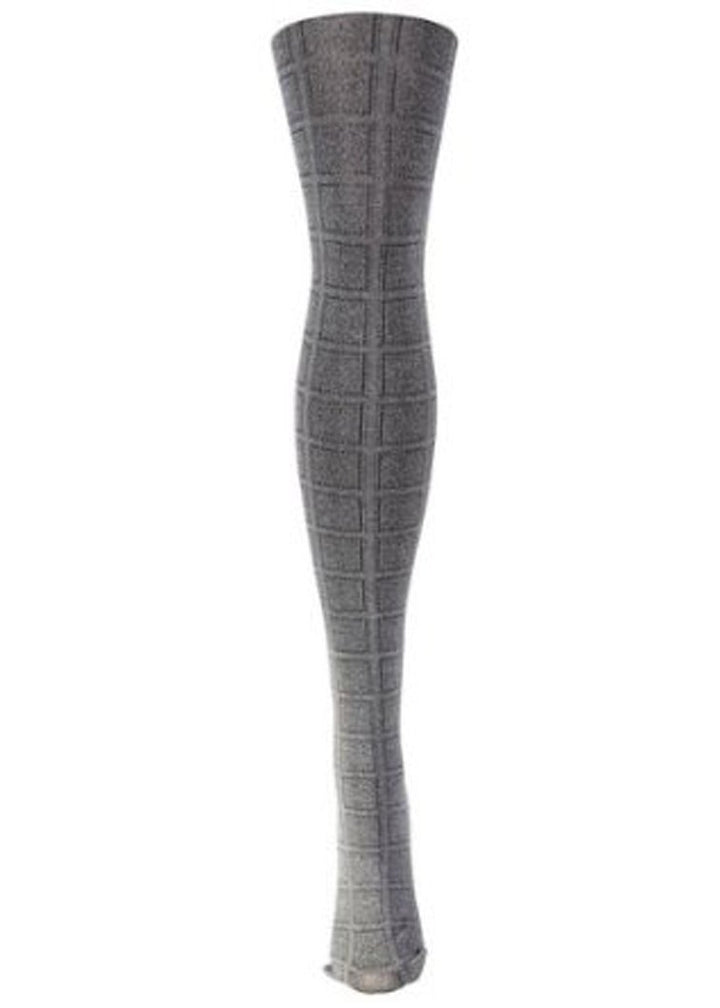 Women's Charcoal Sun Blocks Pattern Fashion Tights
