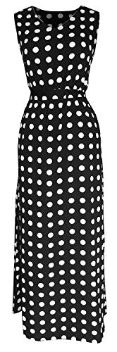 Sleeveless All-Over Pattern Long Maxi Dress