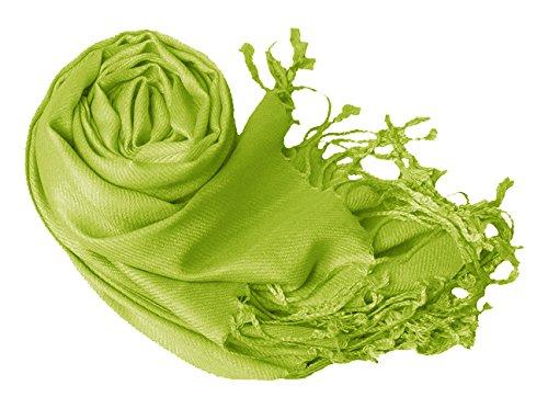 Kelly green pashmina shawl lightweight scarf wrap for weddings and festive occasions
