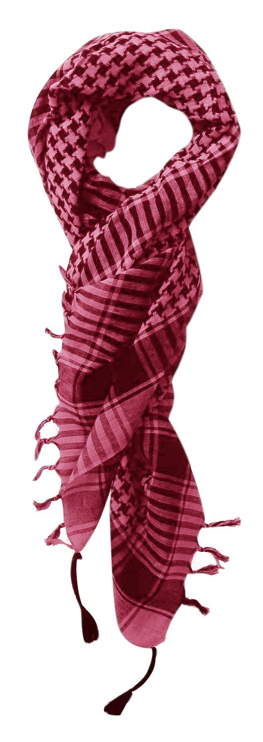Pink Chic Fashionable 100% Cotton Soft Unisex Shemagh Keffiyeh Face Coverup Scarf