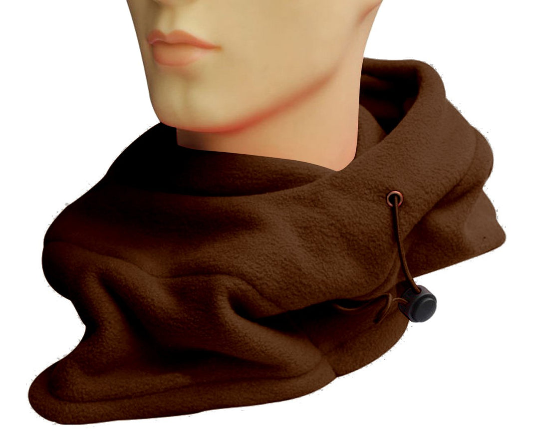 Thick Knit One Hole Facemask Balaclava Snowboarding Biker Mask (Full Face Brown)