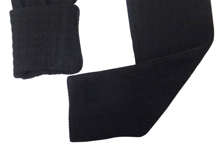 High Waist Slimming Seamless Fleece Lined Winter Leggings - Black S/M