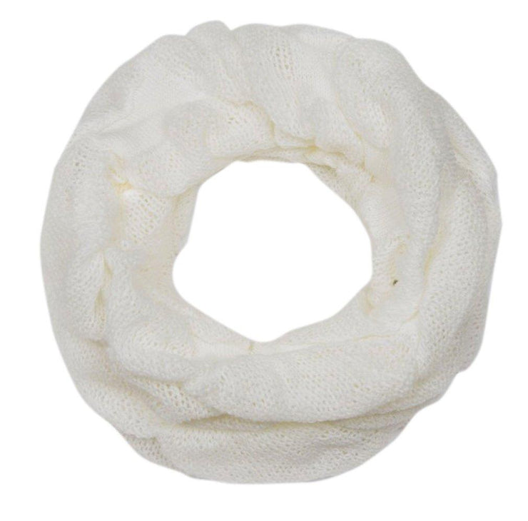 Cream Cowl Neck Loop Scarf Winter Knit Thick Neck Warmer