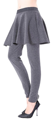 Womens Warm Thick Fur Lined Legging Skirt Leggings Yoga Pants