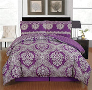 Couture Home Collection Damask 8 Pc Comforter Set Memories Purple Full