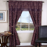 Peach Couture Window Treatment Blackout Curtains Window Set w/Attached Valance