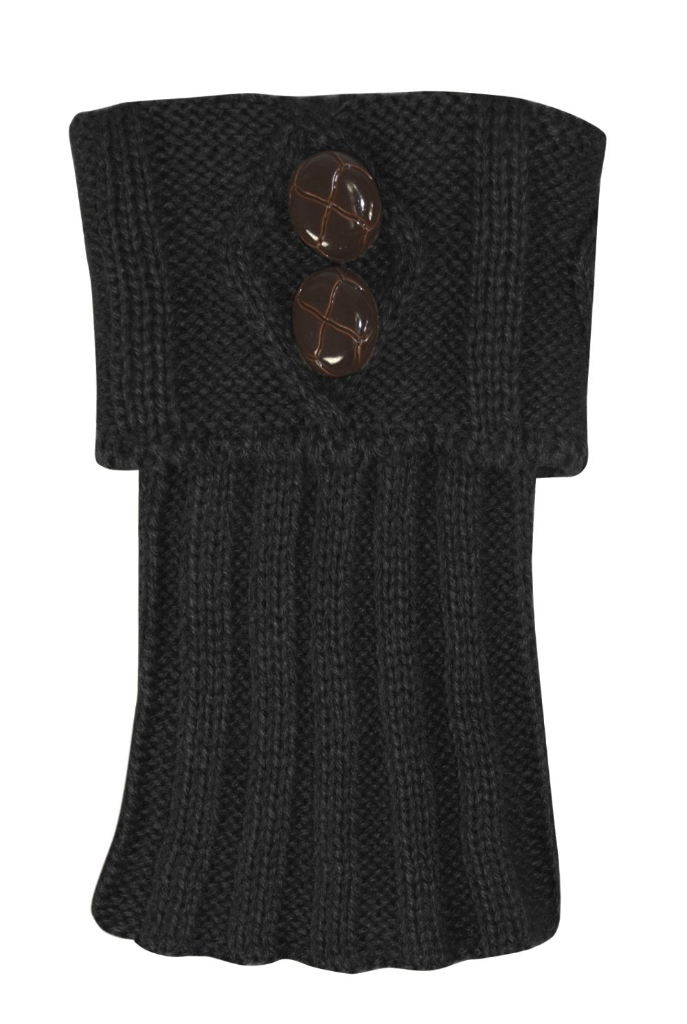Cozy Soft Adjustable Knitted Winter Leg Warmers with Cute Buttons