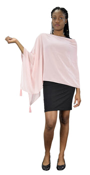 Peach Couture Womens Light Weight Sheer Shrug Poncho One Shoulder Cover up