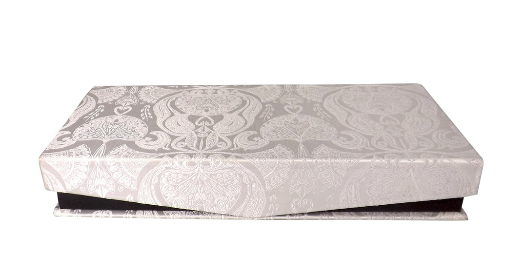 Luxurious Mens Silk Feel Paisley Necktie Cufflink Handkerchief Set