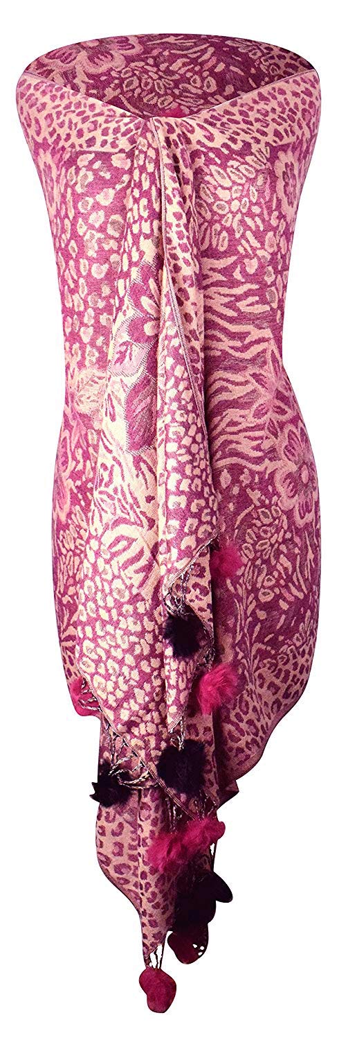 Floral-Leopard-Pashmina-Fuchsia-FBA-PNC