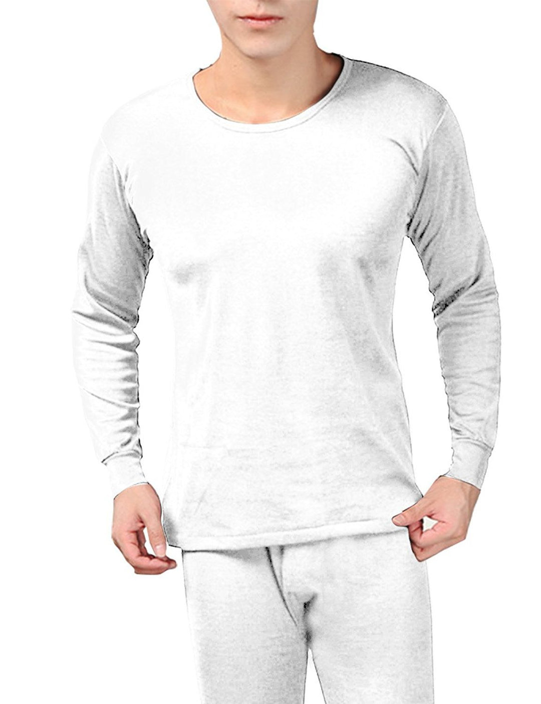 Mens Fleece Lined Stretch Warm Thermal Underwear Pajamas 2 Piece Set