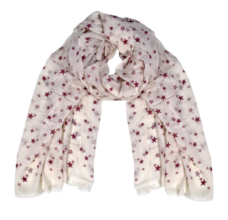 White Coral Womens Summer Fashion Light Weight Starry Scarf Shawls
