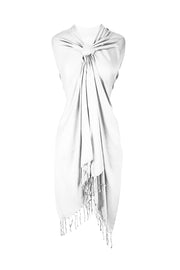 Soft Silky Rayon Pashmina Shawl Wrap Scarf in Solid Color