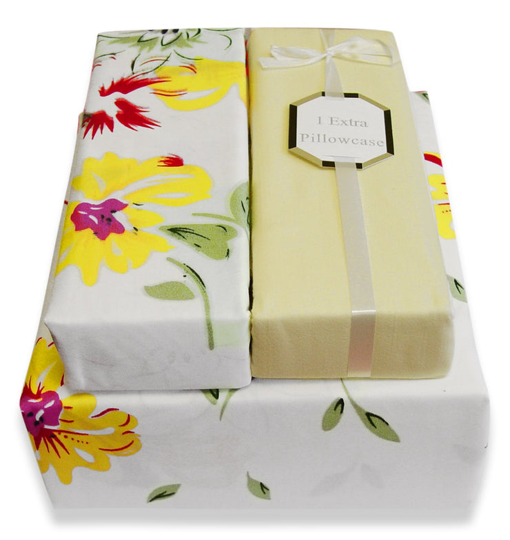 A2073-Floral-Bed-Sheets-Set-King-Yellow