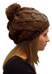 A3240-Cable-Knit-Pom-Hat-Brown-KL