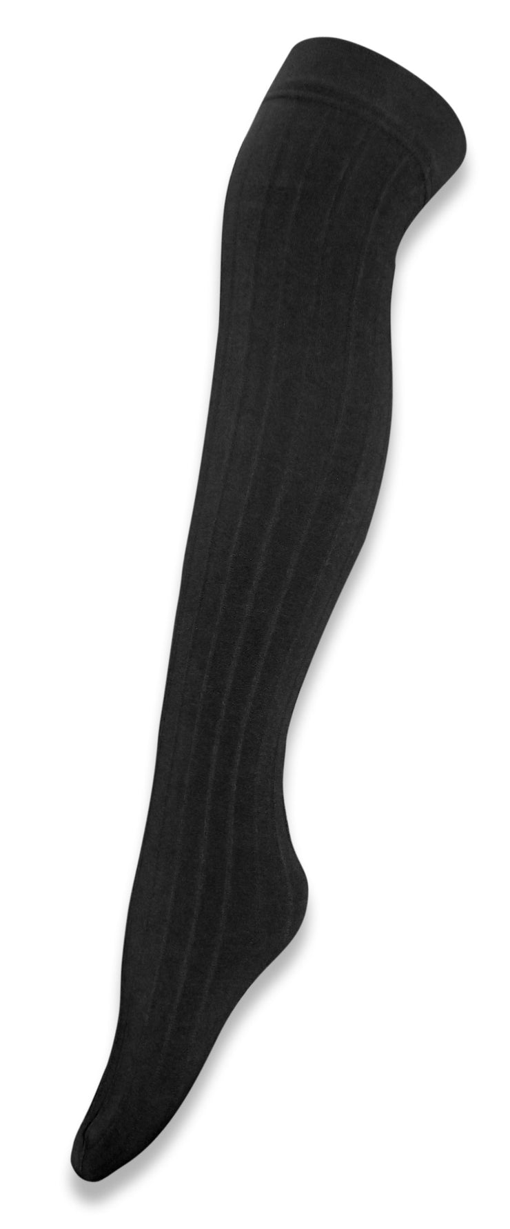 Cozy Warm Stretchy Over the Knee 2 Pair Pack Boot Socks (Black,black)