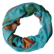 Vivid & Lively Lightweight Paisley Damask Infinity Loop Scarf