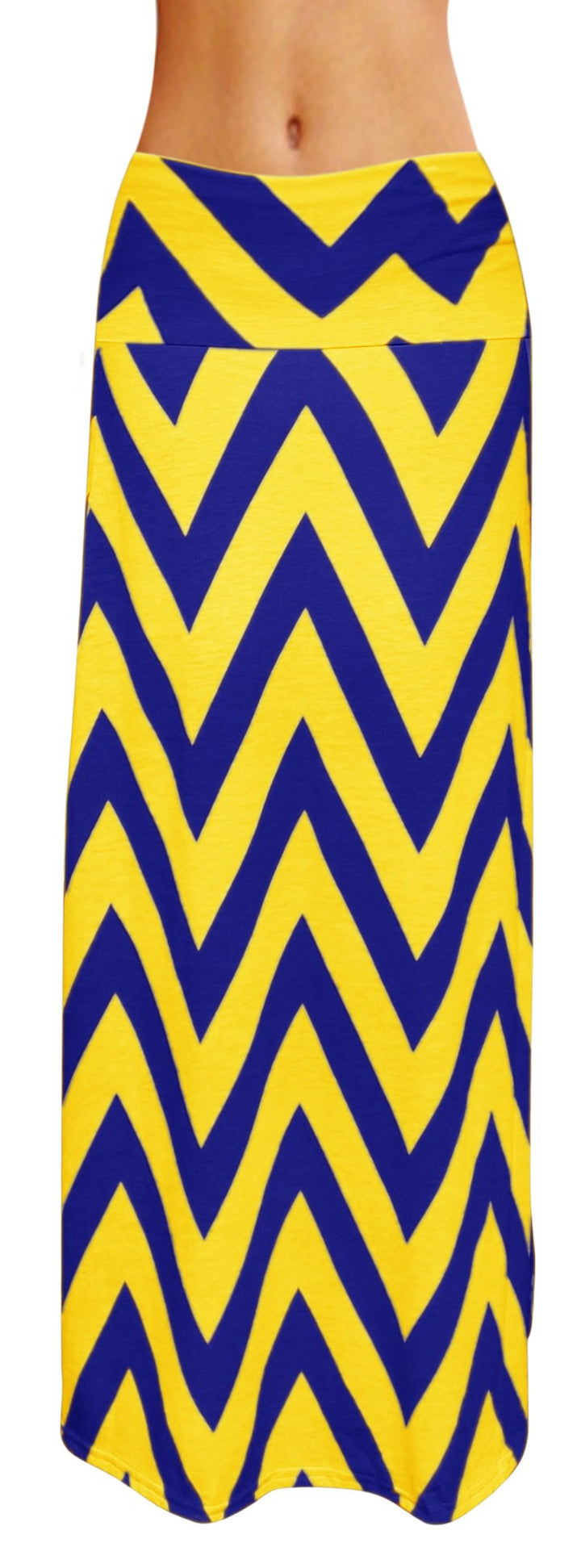 Variety Fold Over The Waist Banded Maxi Skirt