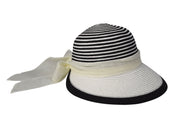 Womens Floppy Bow Knot Asymmetric Wide Brim Panama Sun Hat