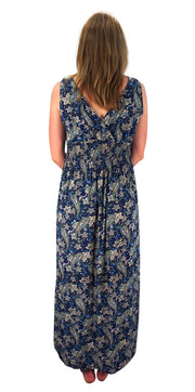 Plus Size Womens Sleeveless Exoctic Floral Print Maxi Dresses 1X, 2X, 3X