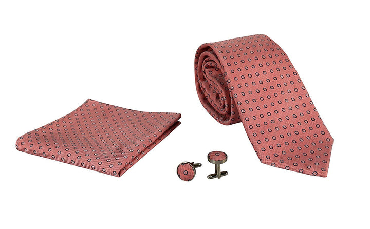 A6931-Necktie-Set-PlkaDt-Salmn