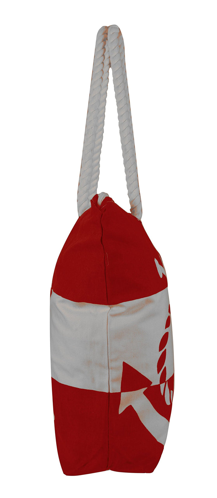 Anchor Print Cotton Canvas Beach Tote